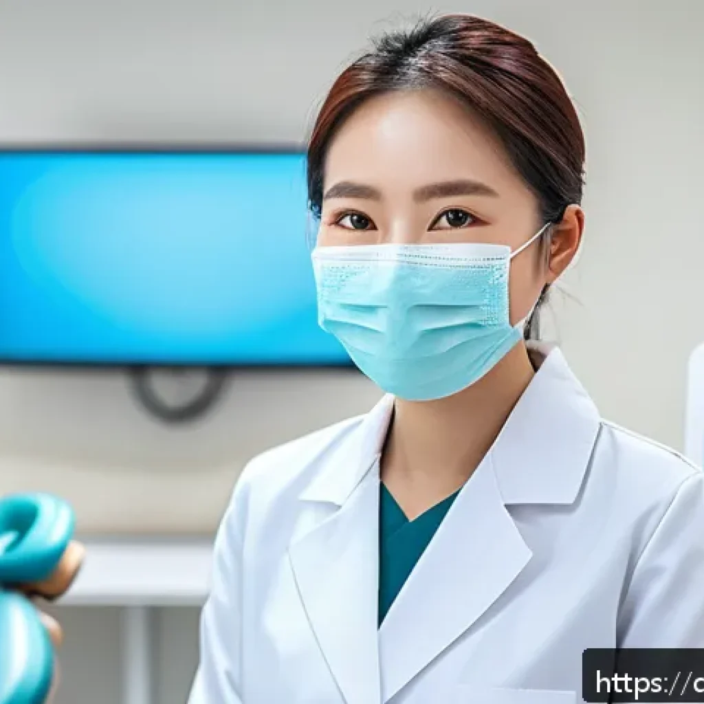 치과위생사 해외 근무 시 문화적 차이 - A professional dental hygienist in a modern international dental clinic, wearing a clean white unifo...
